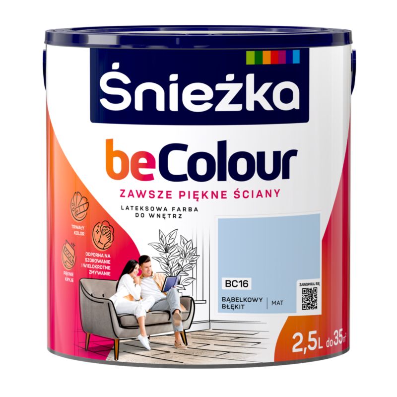 Farba Śnieżka Becolour bąbelkowy błękit 2,5 l
