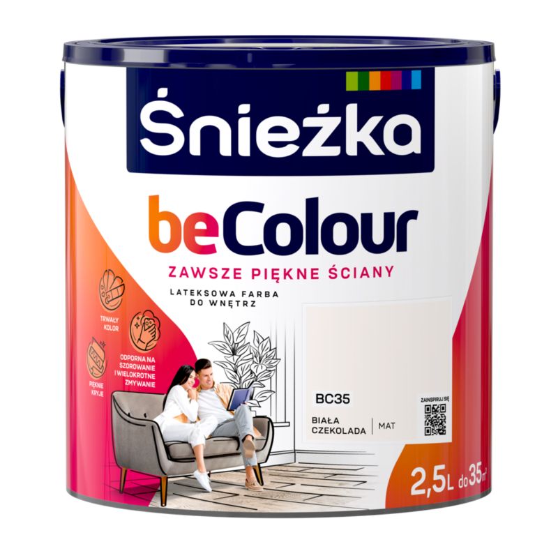 Farba Śnieżka Becolour biała czekolada 2,5 l