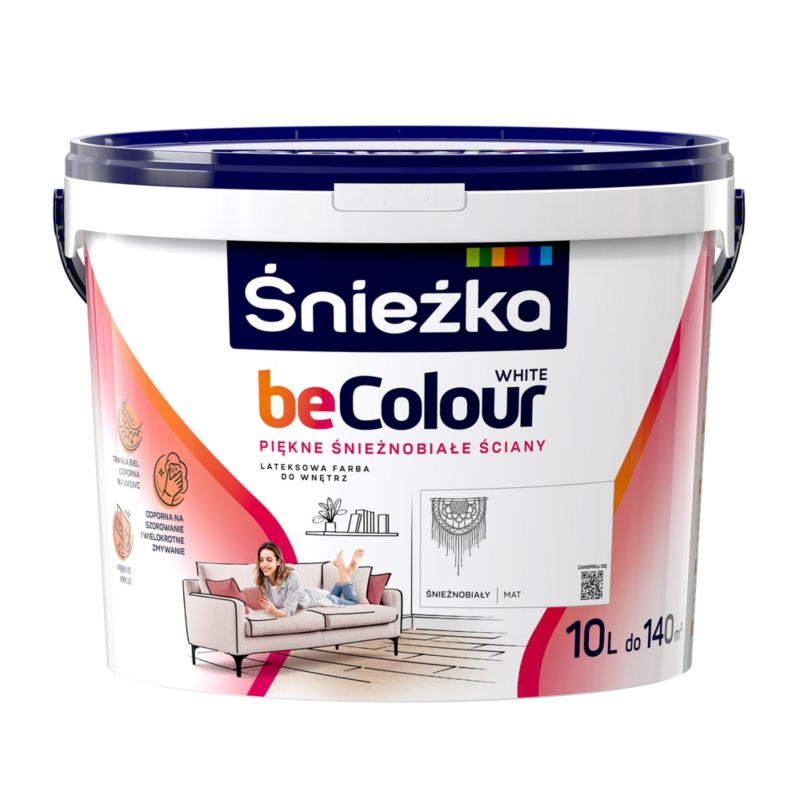 Farba Śnieżka Becolour biały 10 l
