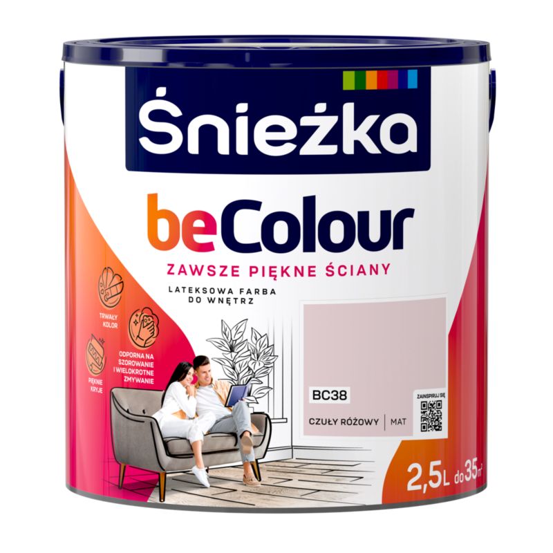 Farba Śnieżka Becolour czuły różowy 2,5 l