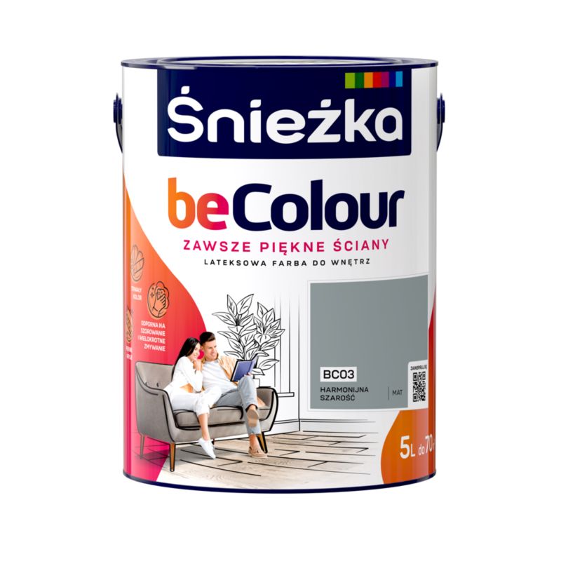 Farba Śnieżka Becolour harmonijna szarość 5 l