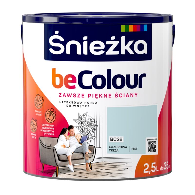 Farba Śnieżka Becolour lazurowa cisza 2,5 l