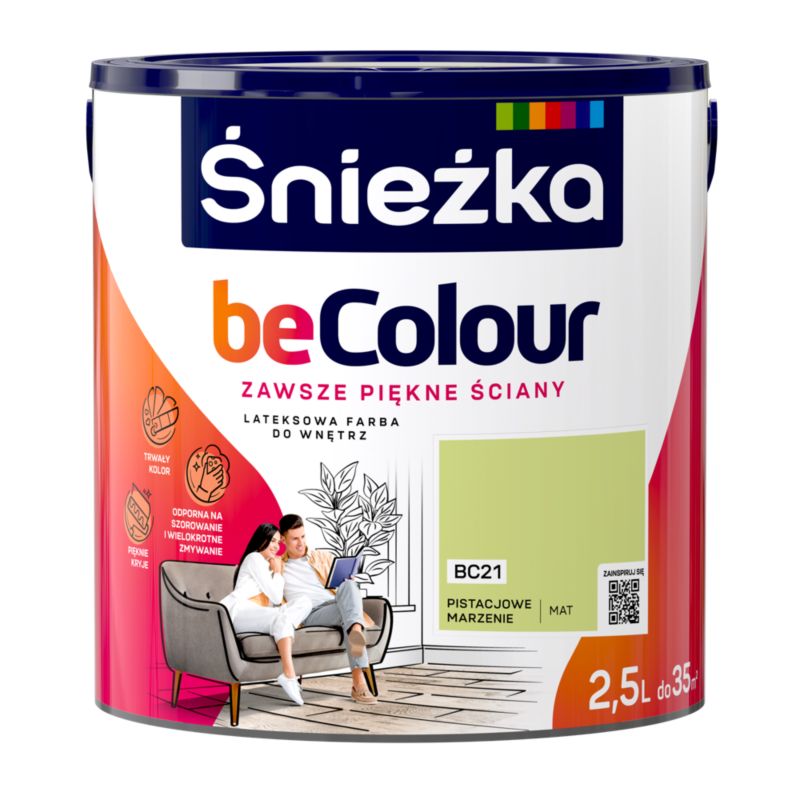 Farba Śnieżka Becolour pistacjowe marzenie 2,5 l