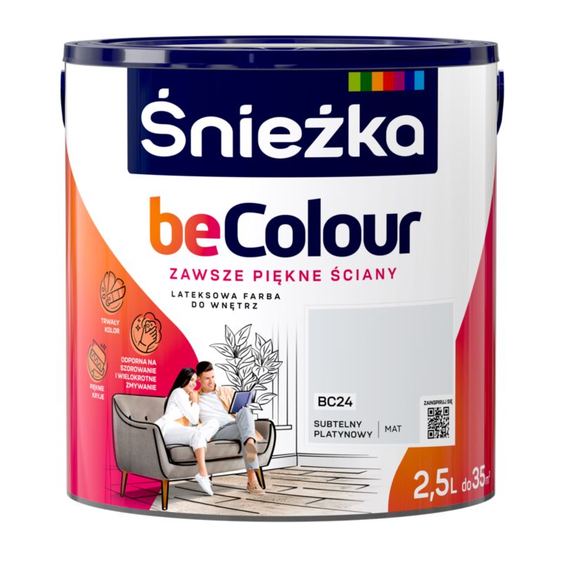 Farba Śnieżka Becolour subtelny platynowy 2,5 l
