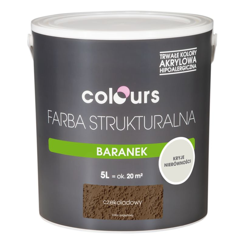 Farba strukturalna Colours Baranek czekolada 5 l