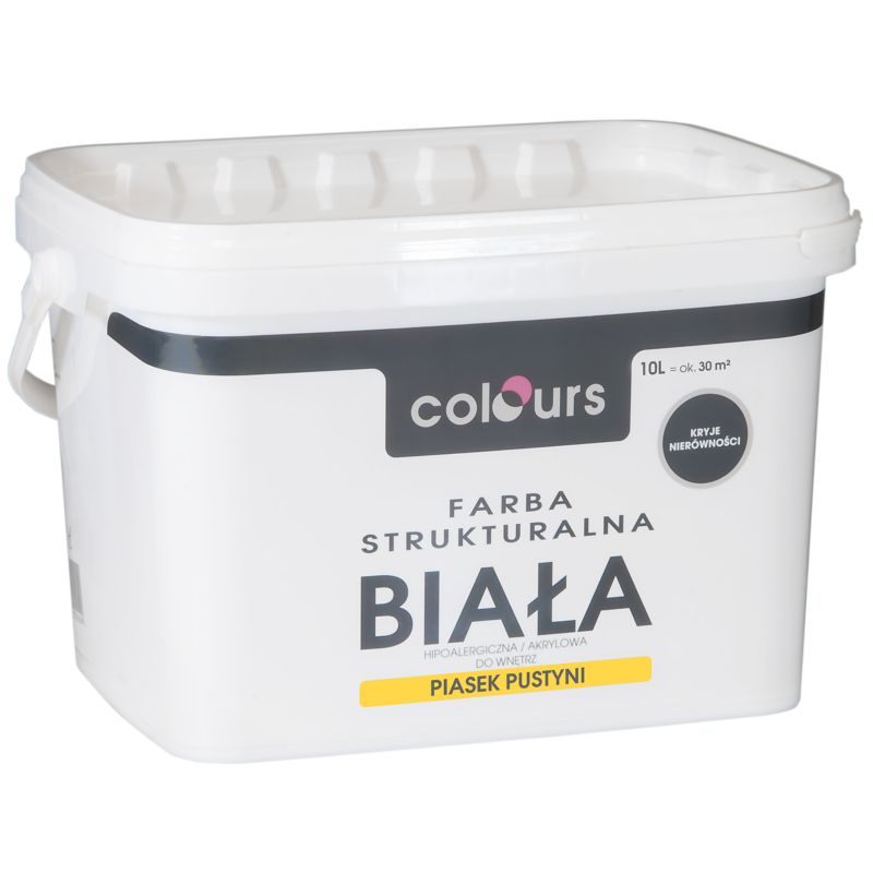 Farba strukturalna Colours Piasek Pustyni biały 10 l