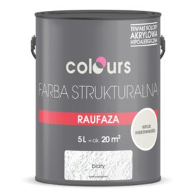 Farba strukturalna Colours Raufaza biały 5 l