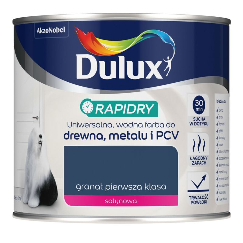 Farba uniwersalna Dulux Rapidry granat pierwsza klasa 0,4 l