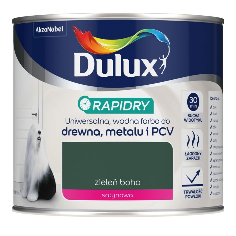 Farba uniwersalna Dulux Rapidry zieleń boho 0,4 l_