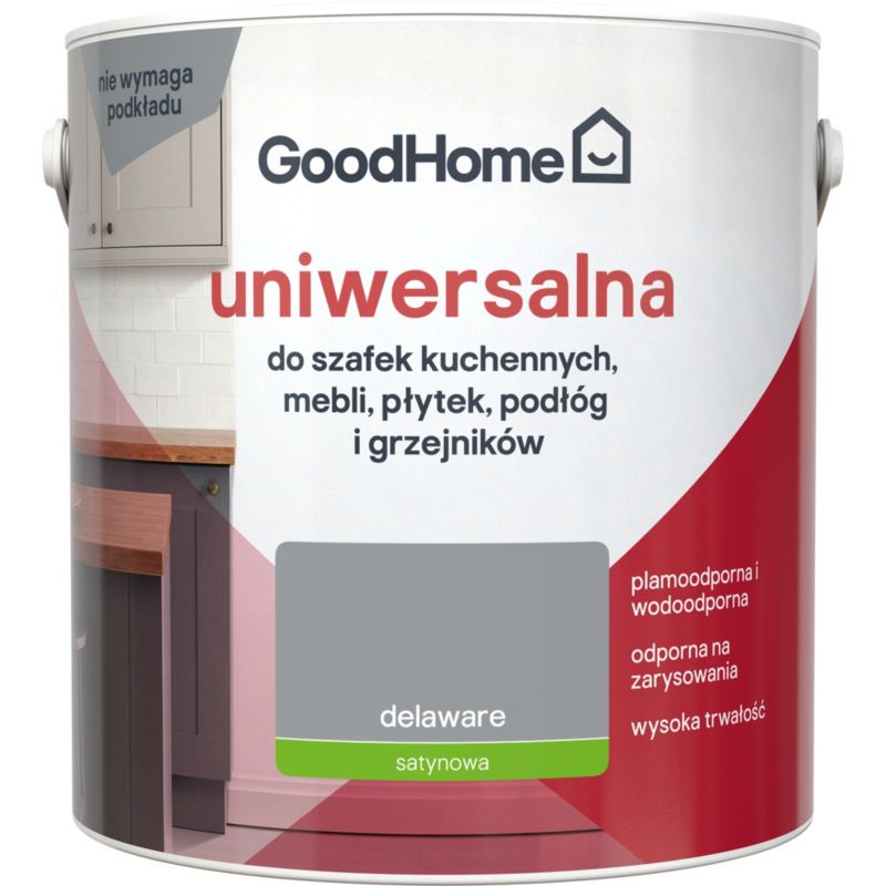 Farba uniwersalna GoodHome Reno delaware satyna 2 l