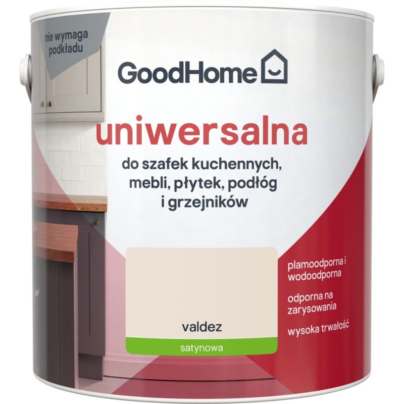 Farba uniwersalna GoodHome Reno valdez satyna 2 l