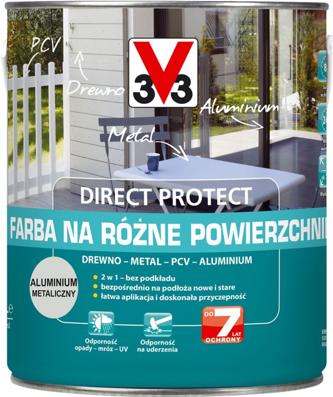 Farba V33 Direct Protect aluminium 2,5 l