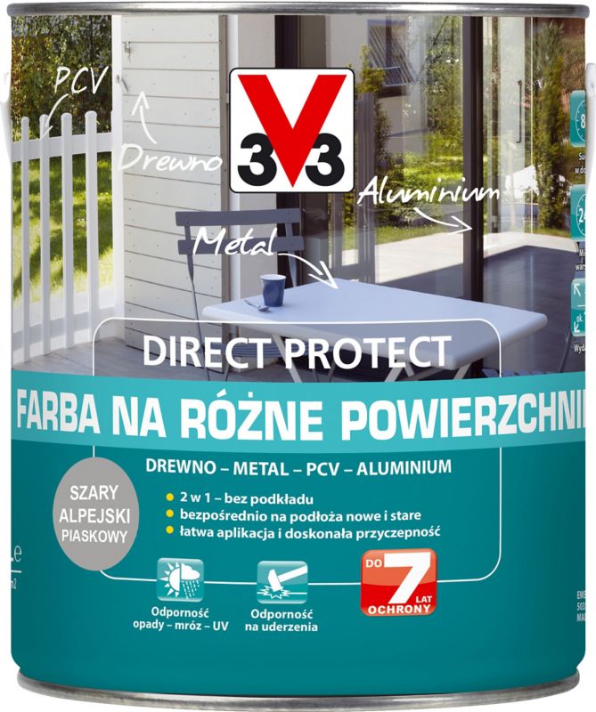 Farba V33 Direct Protect szary alpejski 2,5 l