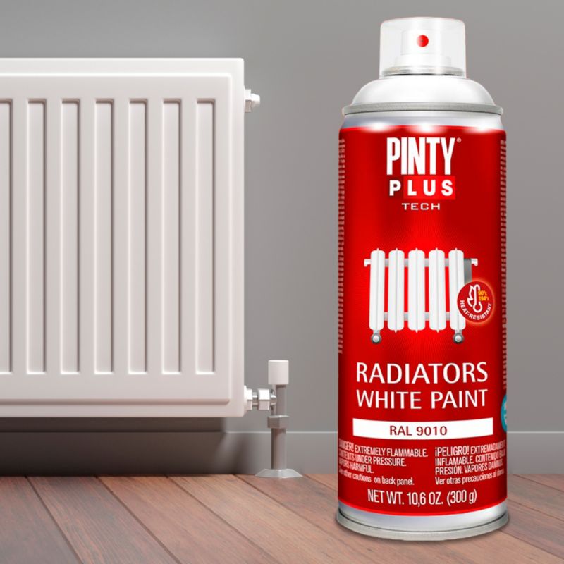 Farba w sprayu do kaloryferów Pintyplus Radiator biała RAL9010 0.4 l 1 szt