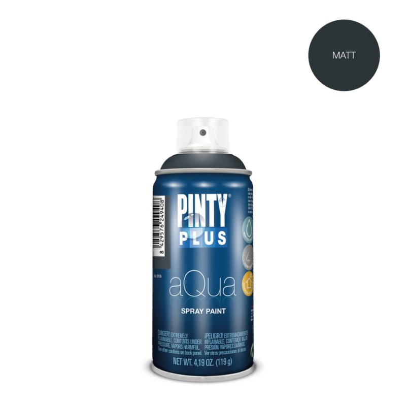 Farba wodna dekoracyjna w spray PintyPlus Aqua czarny 0.15L