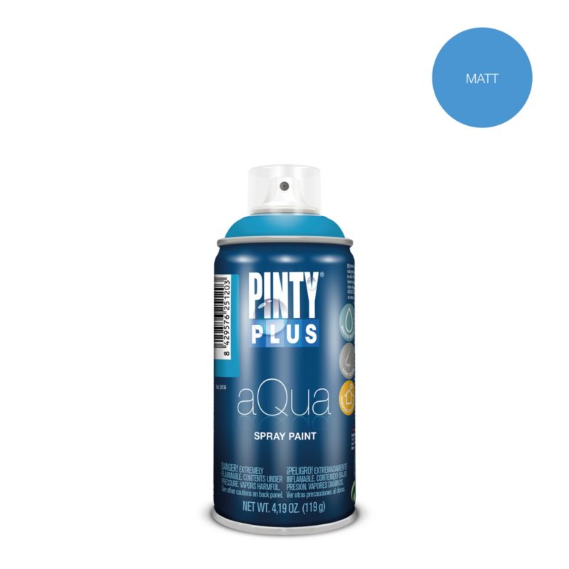 Farba wodna dekoracyjna w spray PintyPlus Aqua niebieski 0.15L