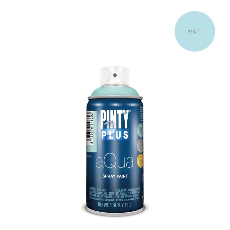 Farba wodna dekoracyjna w spray PintyPlus Aqua niebieski jasny 0.15L