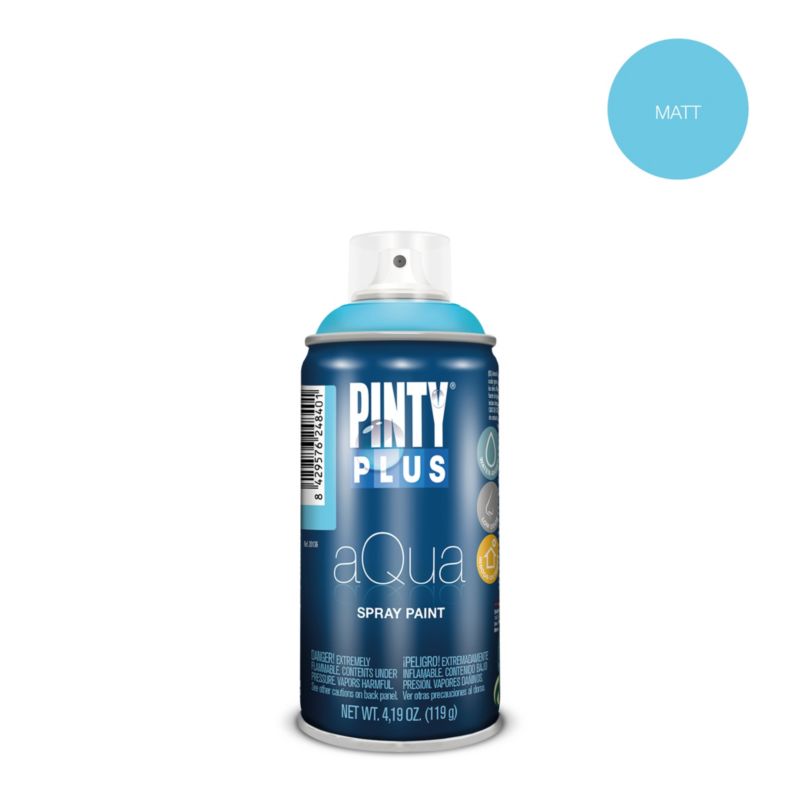 Farba wodna dekoracyjna w spray PintyPlus Aqua niebieski średni 0.15L