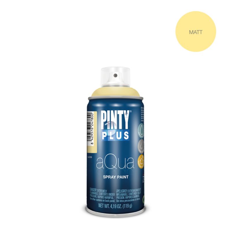 Farba wodna dekoracyjna w spray PintyPlus Aqua żółty jasny 0.15L