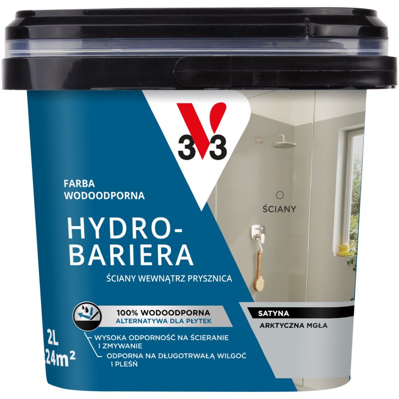 Farba wodoodporna V33 Hydro-Bariera arktyczna mgła 2 l