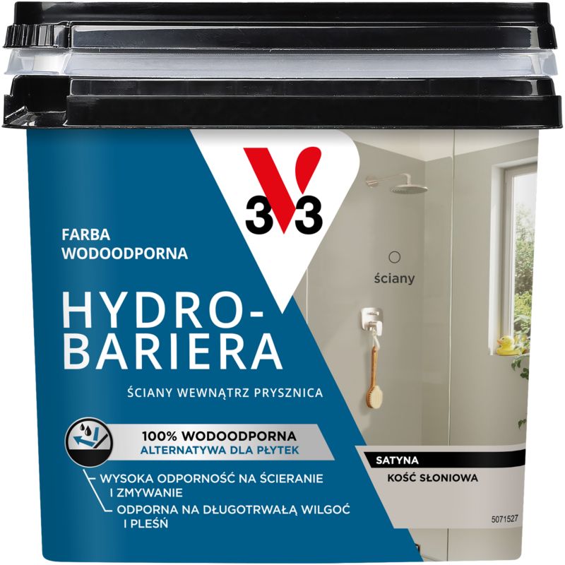 Farba wodoodporna V33 Hydro-Bariera kość słoniowa 0,75 l