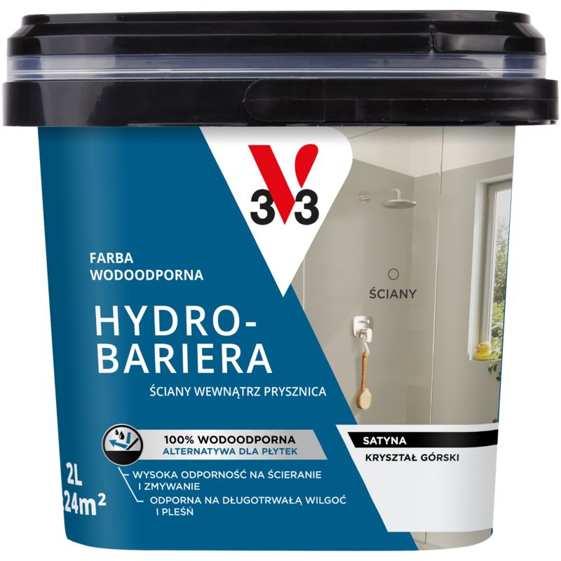 Farba wodoodporna V33 Hydro-Bariera kryształ górski 2 l