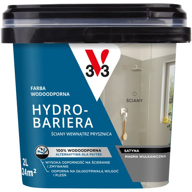Farba wodoodporna V33 Hydro-Bariera magma wulkaniczna 2 l