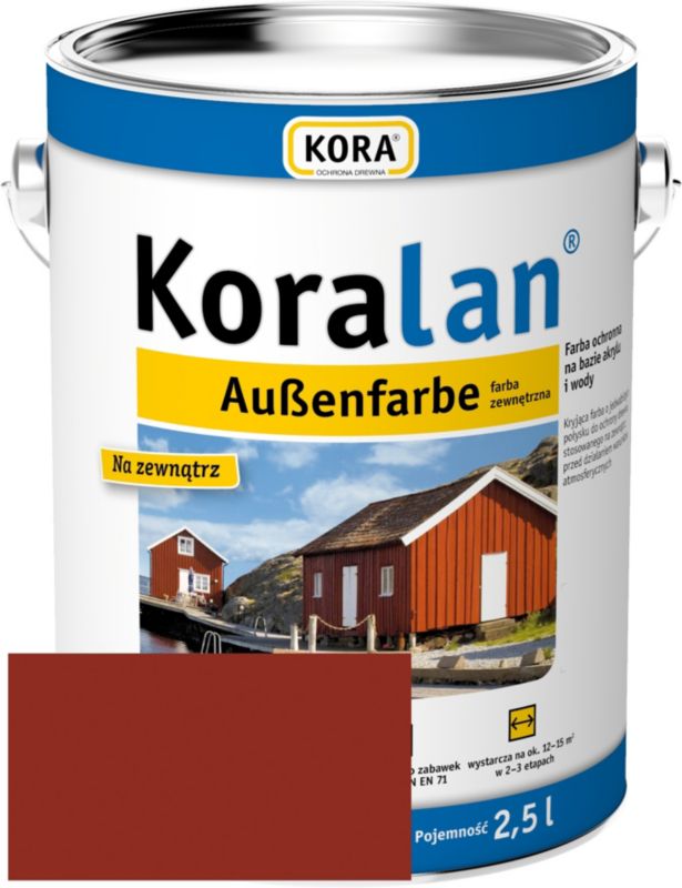 Farba zewnętrzna RSCBis Koralan AF kryjąca czerwień szwedzka 2,5 l 1 szt.