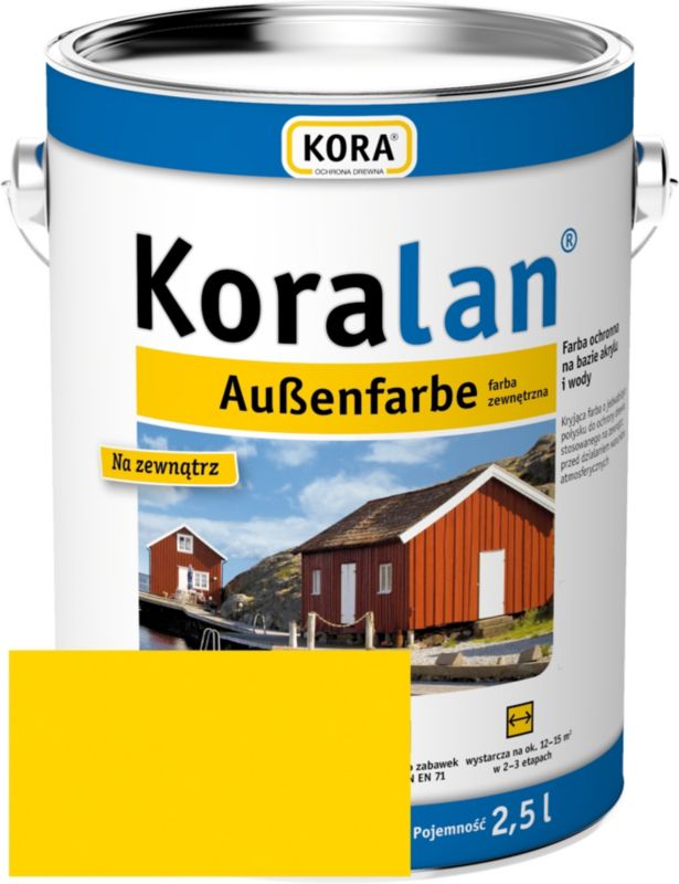Farba zewnętrzna RSCBis Koralan AF kryjąca żółty brylant 2,5 l 1 szt.