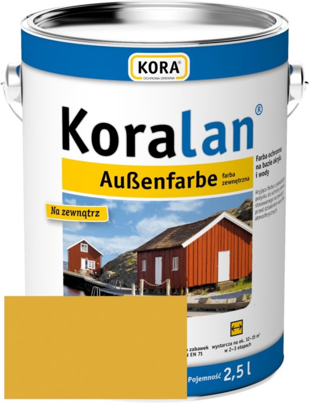 Farba zewnętrzna RSCBis Koralan kryjąca żółta 2,5 l 1 szt.