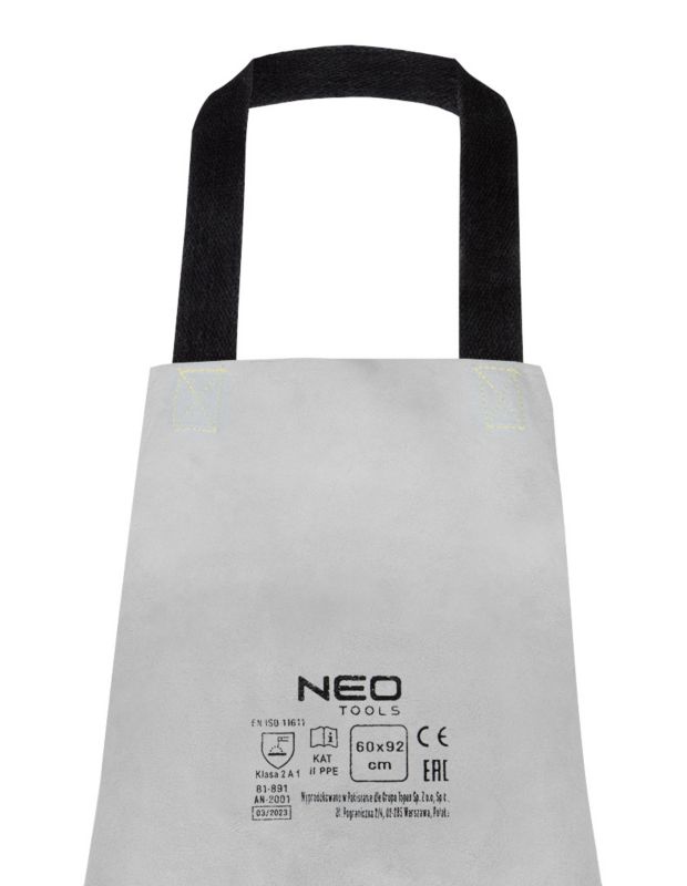 Fartuch spawalniczy NEO TOOLS skórzany 60 x 90 cm, bawełniane paski 1 szt
