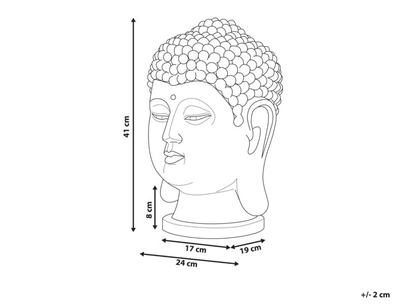 Figurka dekoracyjna Buddha Żywica syntetyczna Boho Biały 1 szt.
