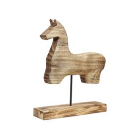 Figurka dekoracyjna Colima Drewno paulownia Cottage Rustykalny Jasne drewno 1 szt.