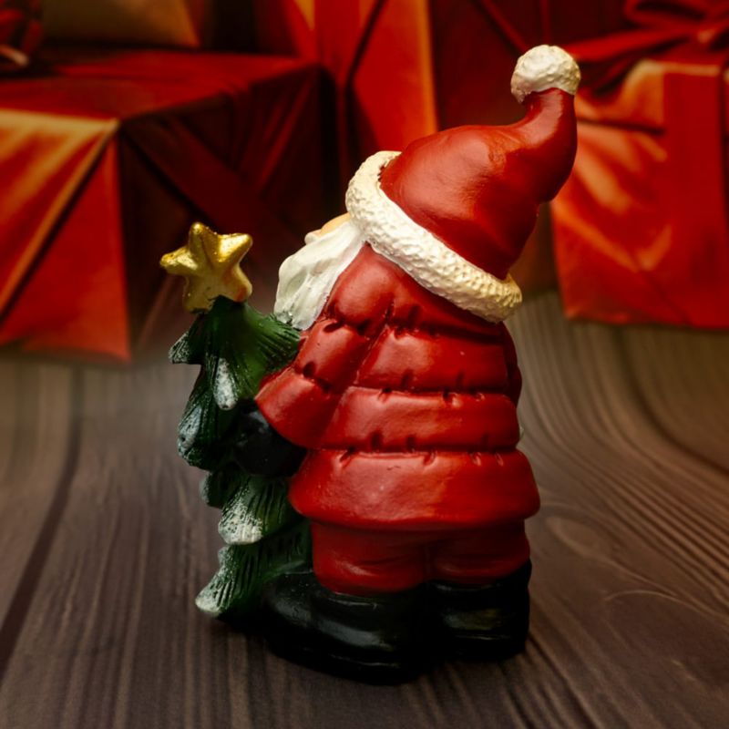 Figurka dekoracyjna Mikołaj z choinką, Solis Decor by Aleksandra