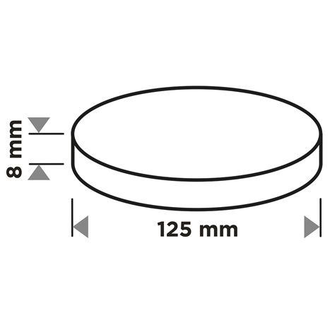 Filc Graphite polerski na rzep 125 x 8 mm,  1szt.