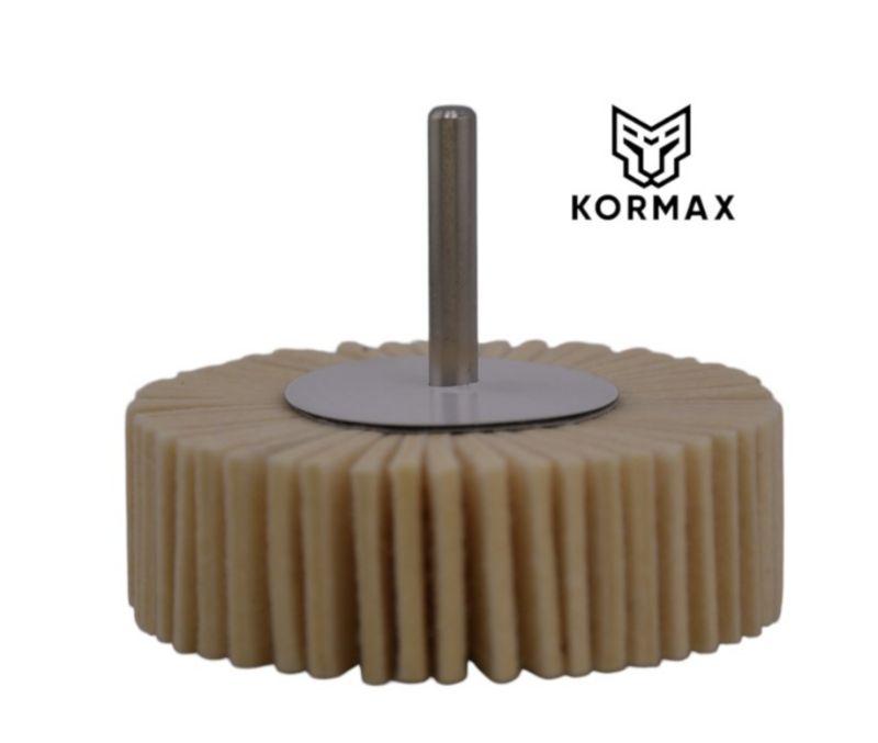 Filc polerski Ściernica na trzpieniu Kormax 80 x 25mm 100% wełna owcza (XT-94V-80X25) - 1 szt.