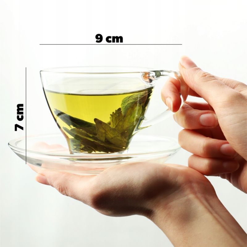 Filiżanki KADAX Ze Spodkiem Do Kawy Herbaty 200ml 2szt.