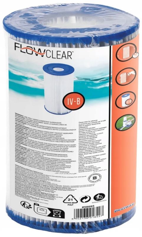 Filtr Bestway Wkład Filtrujący Typu  IV do Pompy basenowej  58095 1 szt