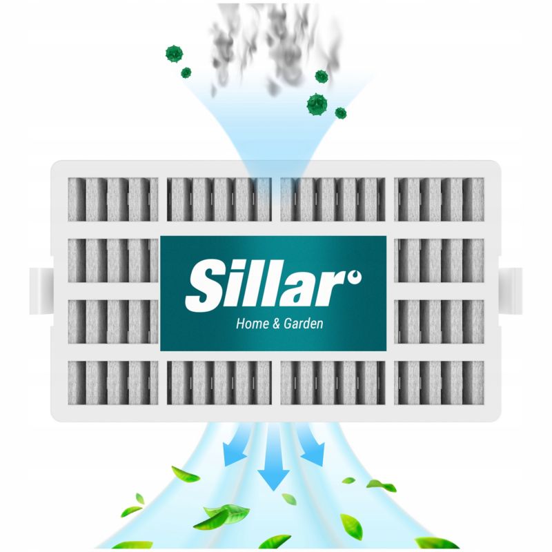 Filtr do lodówki, Sillar, filtr powietrza, antybakteryjny, zamiennik Microban ANT001 do lodówki Whirlpool, Indesit, 3szt