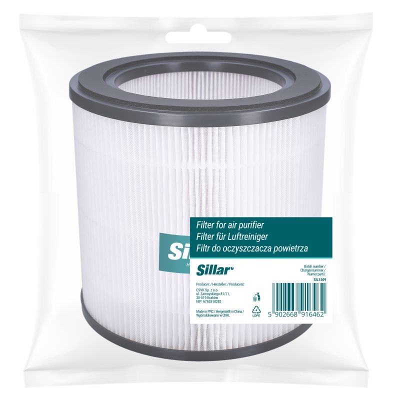 Filtr do oczyszczacza powietrza, Sillar, filtracja pyłów PM0.3, PM2.5, zamiennik do Philips AC0810 AC0819 AC0820 AC0830, 1szt