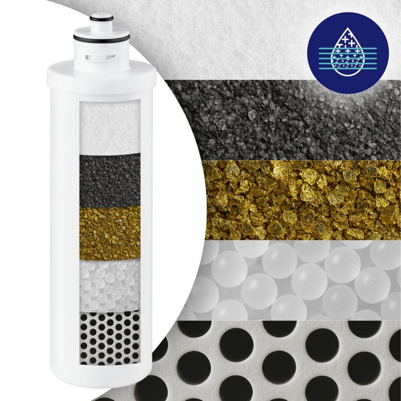 Filtr wody, AquaFLoow, kompozytowy, 5w1, z  węglem aktywnym CTO, , REDOX, redukcja chloru, 1szt.