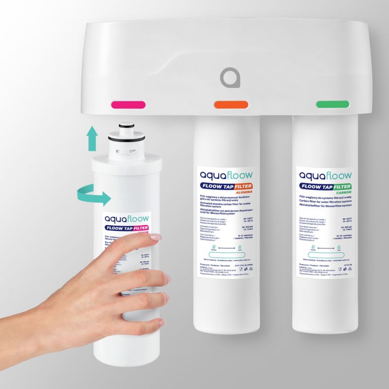 Filtr wody, AquaFLoow, kompozytowy, 5w1, z  węglem aktywnym CTO, , REDOX, redukcja chloru, 1szt.