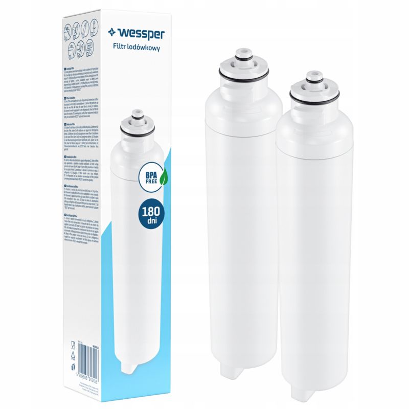 Filtr wody, Wessper, do lodówek LG, zamiennik M7251242FR-06 ADQ32617703, wkład, 2szt