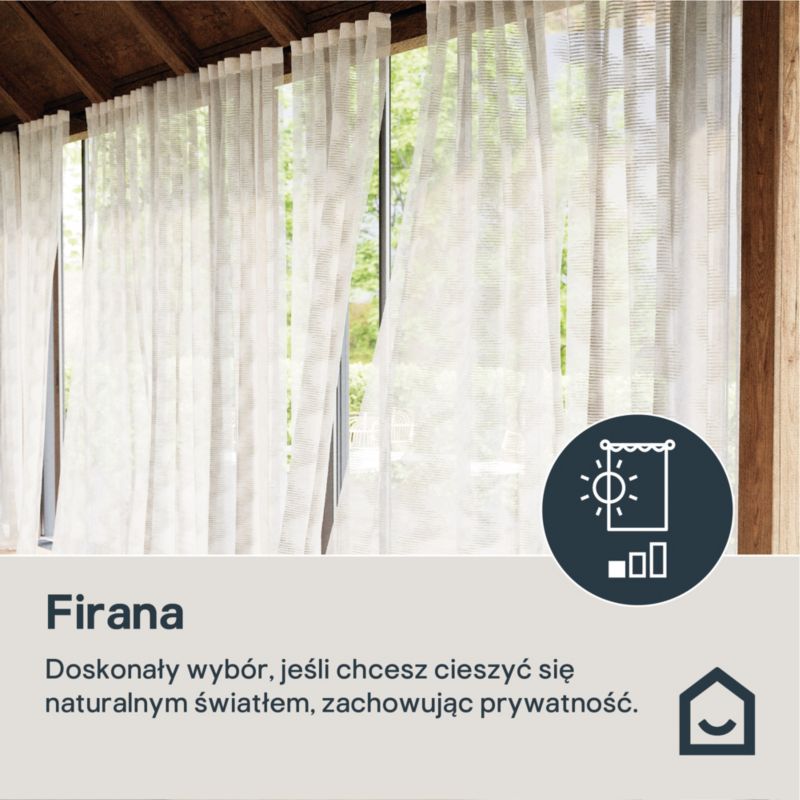Firana GoodHome Flame 140 x 300 cm biała