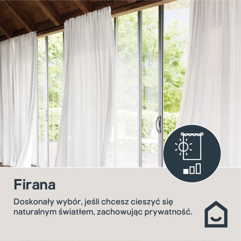 Firana GoodHome Kymbe 280 x 260 biała