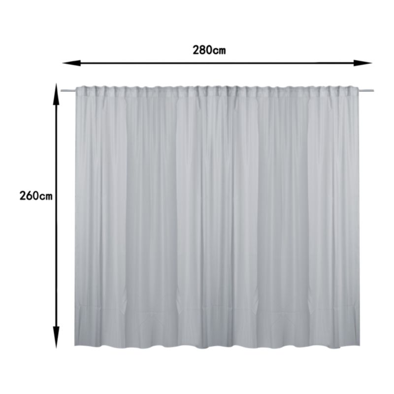 Firana GoodHome Kymbe 280 x 260 cm jasnoszara