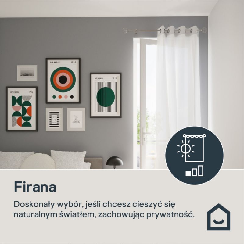 Firana GoodHome Mesh 140 x 300 biała