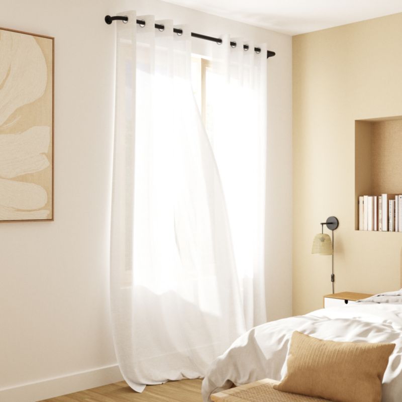 Firana GoodHome Tongi len 140 x 260 cm blała