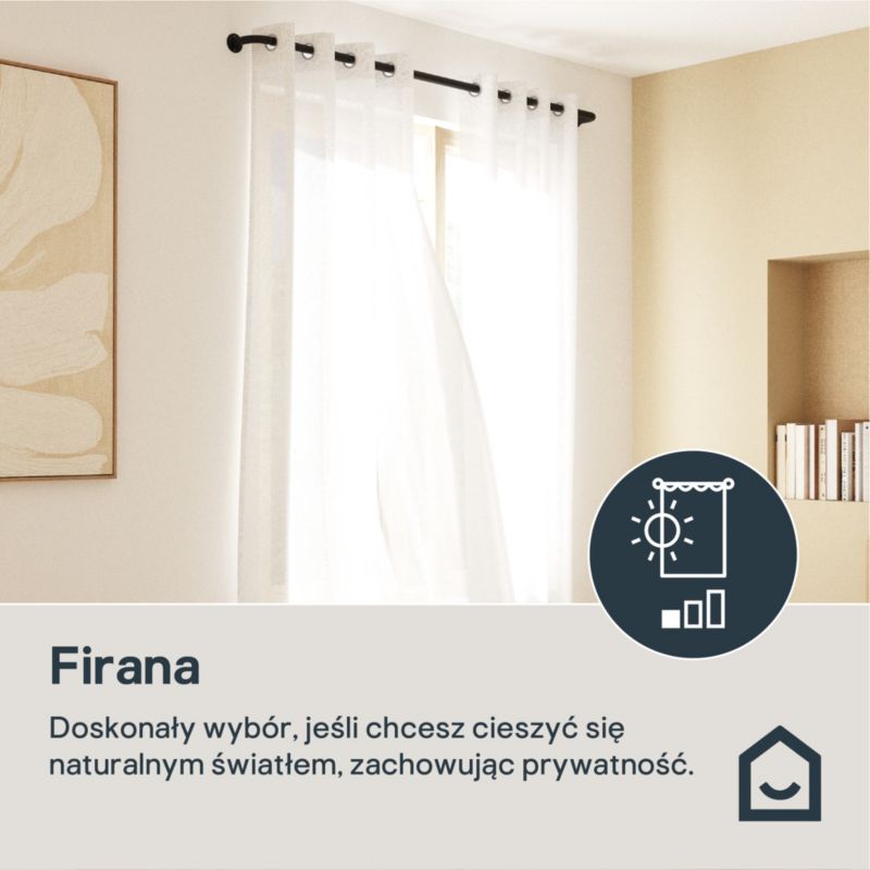 Firana GoodHome Tongi len 140 x 260 cm blała