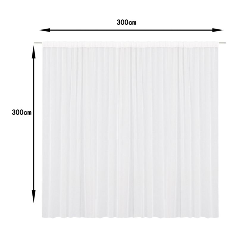 Firana GoodHome Tongi len 300 x 300 cm biała